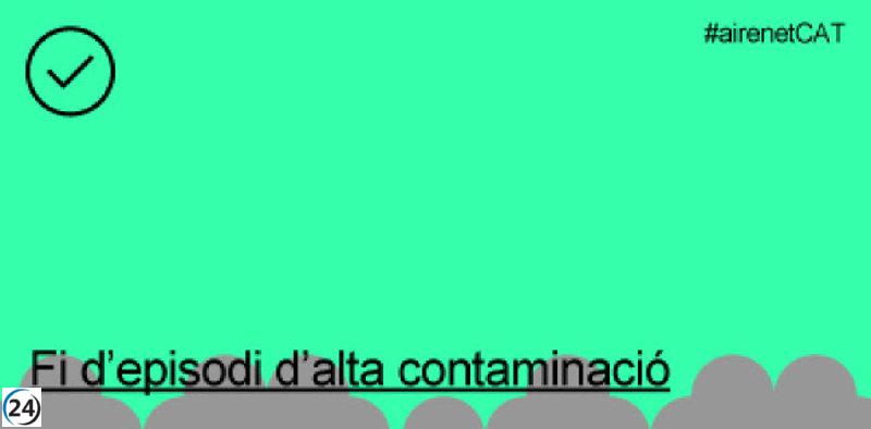 La advertencia de contaminación por partículas en Barcelona ha sido levantada.