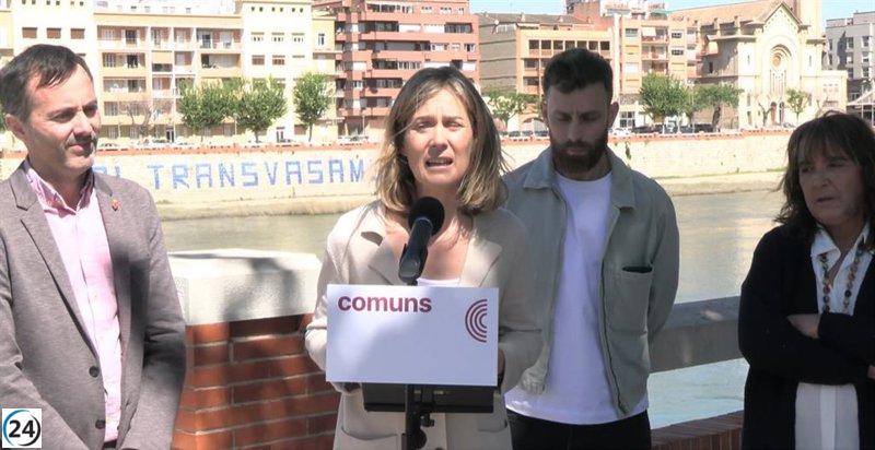 Albiach de los Comuns propone ley de sequía para detener el trasvase del Ebro y proteger las inversiones.