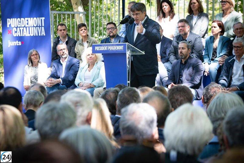 Puigdemont advierte a Sánchez que Junts no rescatará al PSOE con su negativa.