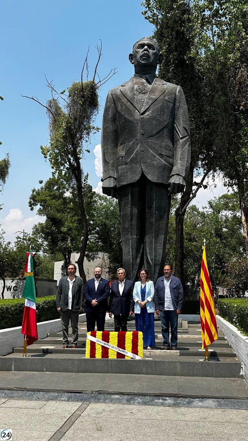 Serret rinde homenaje a exiliados catalanes en México y critica el nuevo exilio.