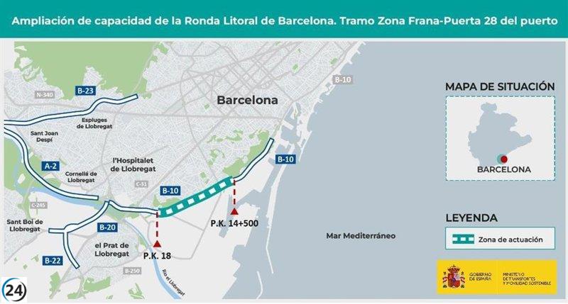 El Gobierno invierte 37,2 millones en la ampliación de la Ronda Litoral de Barcelona.