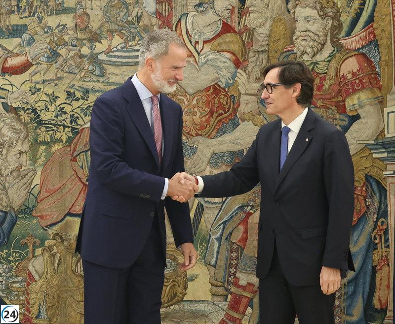 El Rey se reúne con Salvador Illa en la Zarzuela tras nueve años desde la última visita de un presidente catalán