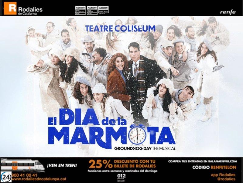 Renfe lanza un 25% de descuento en el musical 'El Día de la Marmota' para sus viajeros.