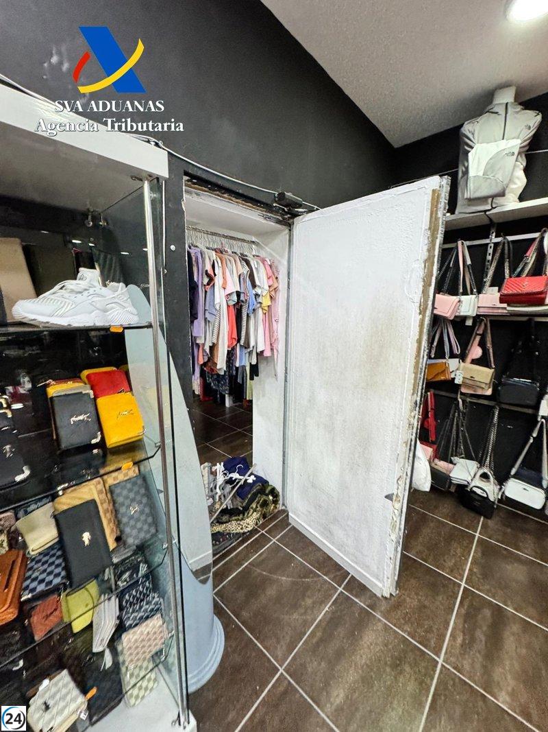 La Agencia Tributaria incauta falsificaciones de ropa y accesorios en Girona, valoradas en 1,4 millones.