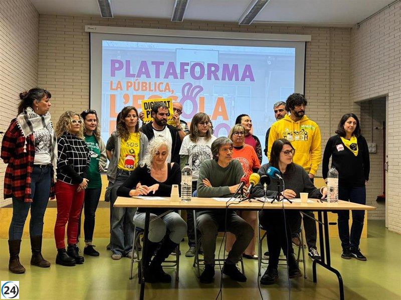 Sindicatos y organizaciones se unen para proteger la educación pública en Cataluña.