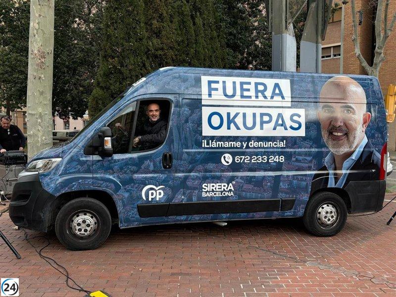 Sirera del PP lanza una campaña contra la okupación en Barcelona y exige acción a Collboni.