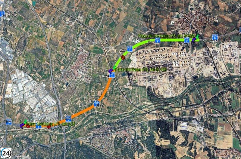 El Gobierno renueva siete kilómetros de la A-27 que conecta La Pobla de Mafumet y Tarragona.