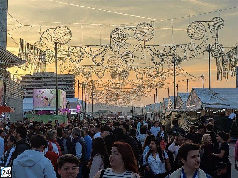 Arranca la Feria de Abril en Catalunya con el encendido inaugural de luces y mayor afluencia de visitantes.