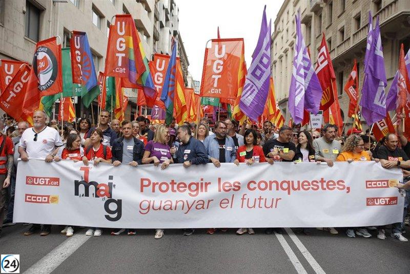 Cifras en discordia: 2.200 manifestantes según la policía, más de 5.000 según convocadores en Catalunya.