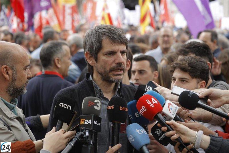 Urtasun afirma que este será el último 1 de mayo con la jornada de 40 horas.