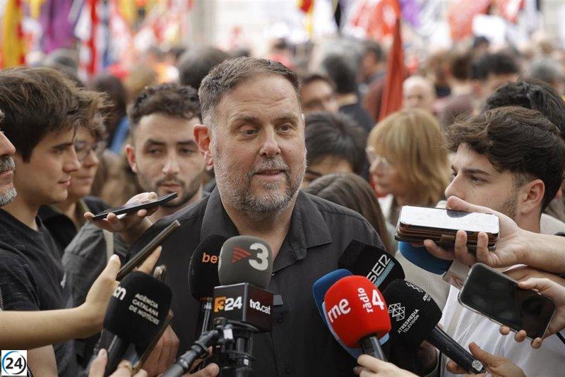 Junqueras promete una lucha por el salario mínimo en Cataluña a través de ERC.
