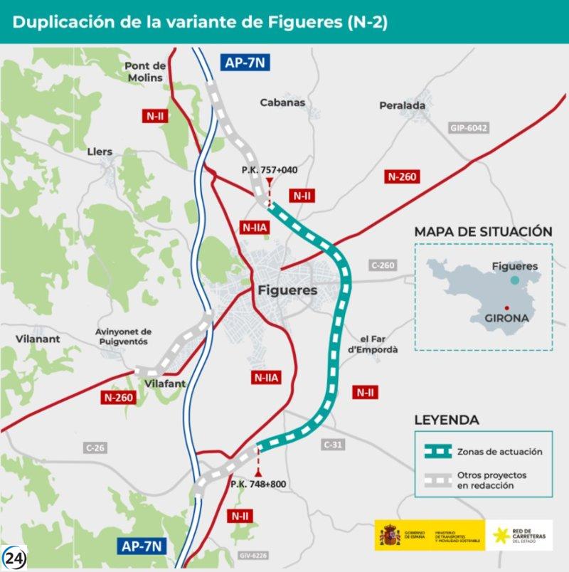 Dale luz verde al plan que multiplicará por dos la N-2 en Figueres por 118,2 millones.