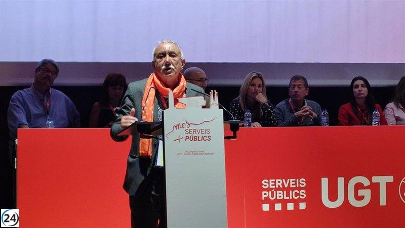 Álvarez (UGT) minimiza el impacto de la opinión de Bruselas sobre la OPA de BBVA a Sabadell.