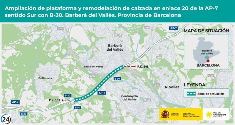 Gobierno destina 600.000 euros para mejorar la conexión entre la AP-7 y la B-30.