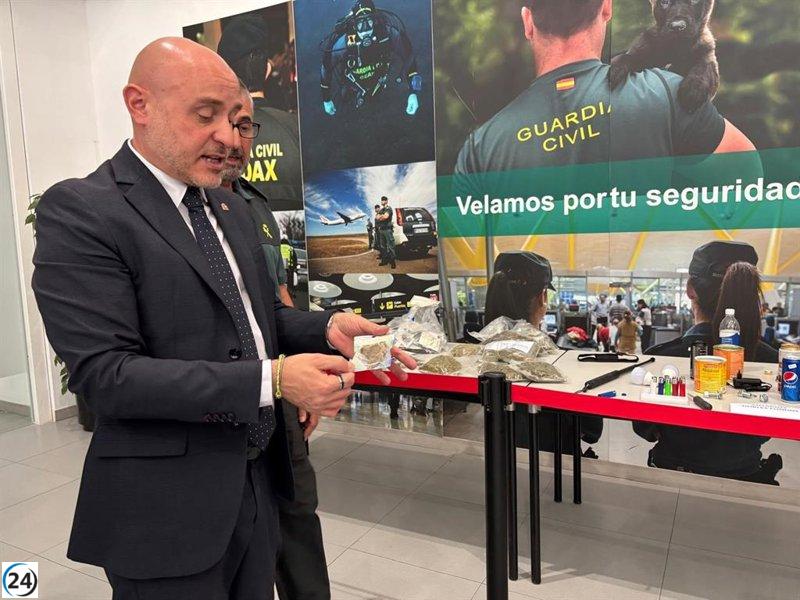 La Guardia Civil intercepta 21 kilos de marihuana en operativos en 17 tiendas de cultivo en Barcelona.
