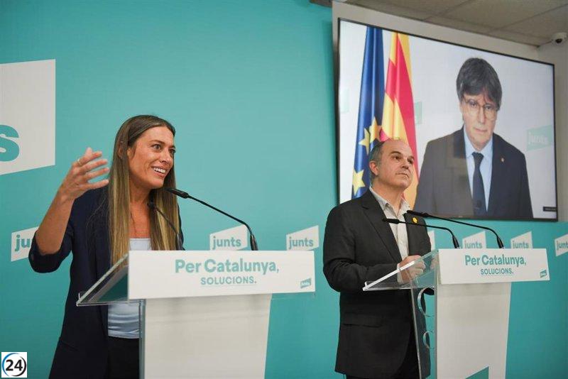 Junts desafía al PP a dialogar con Puigdemont en el extranjero para avanzar en la moción de censura.