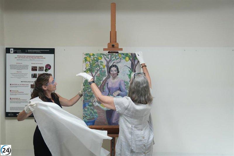 Hallan nueva obra de Lola Anglada oculta bajo una pintura existente.