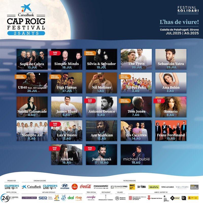 Cap Roig Festival de Girona alcanza más de 40,800 entradas vendidas en su 25 aniversario.