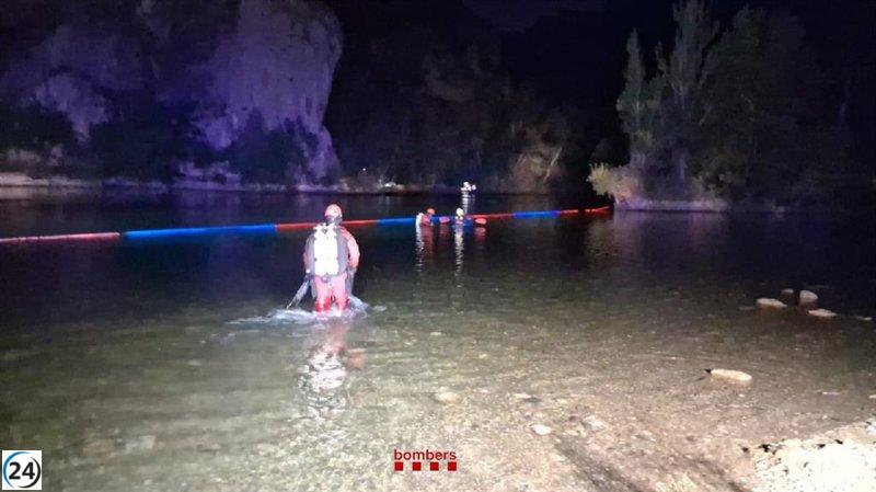 Búsqueda de dos desaparecidos en el río Segre, Camarasa.