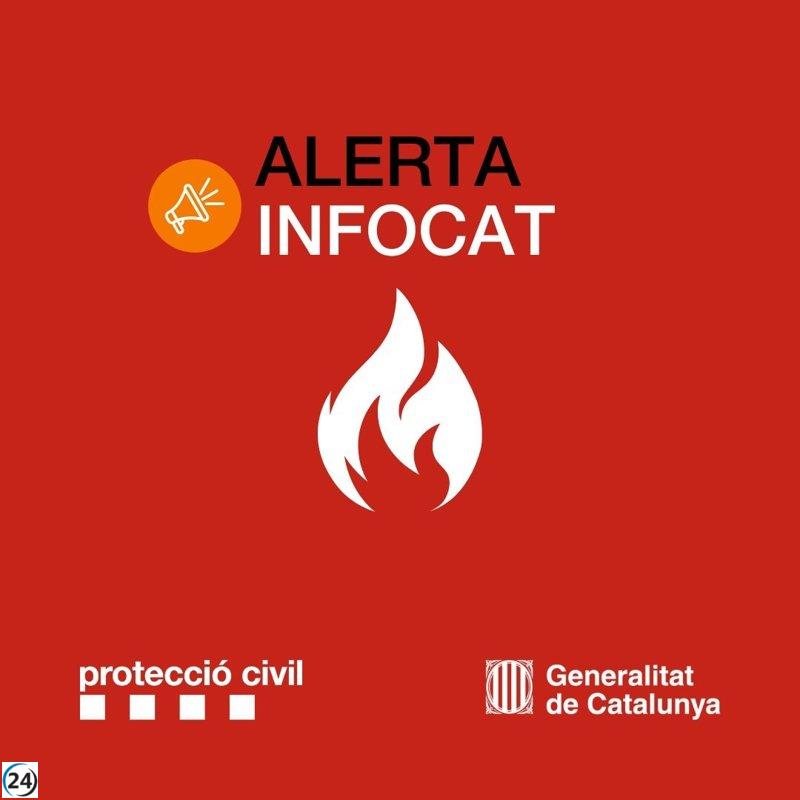 Cataluña declara alerta por alto riesgo de incendios forestales este fin de semana.
