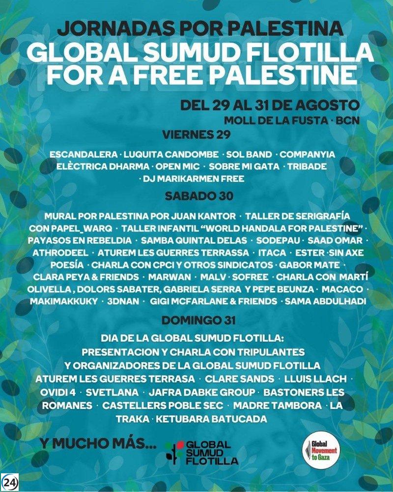 Greta Thunberg y Ada Colau lideran expedición desde Barcelona hacia Gaza este domingo.