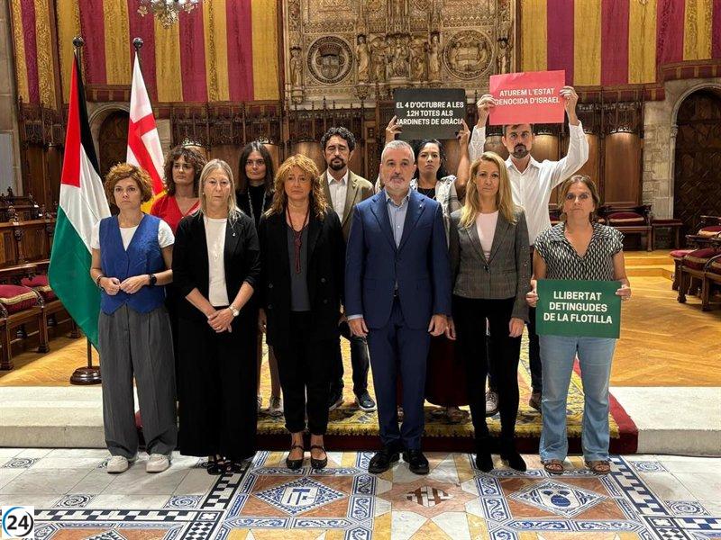 Barcelona defiende la Flotilla y exige al Gobierno actuar con urgencia.