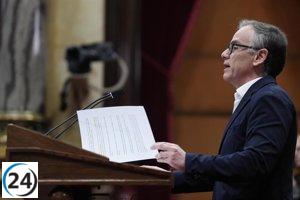 Jové (ERC) advierte a Illa que el tiempo se agota y exige avanzar en el tema de financiación.