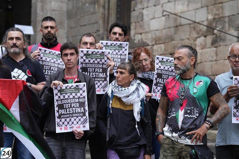 Sindicatos de Cataluña convoca huelga general al rechazar el plan de paz en Gaza por considerarlo 