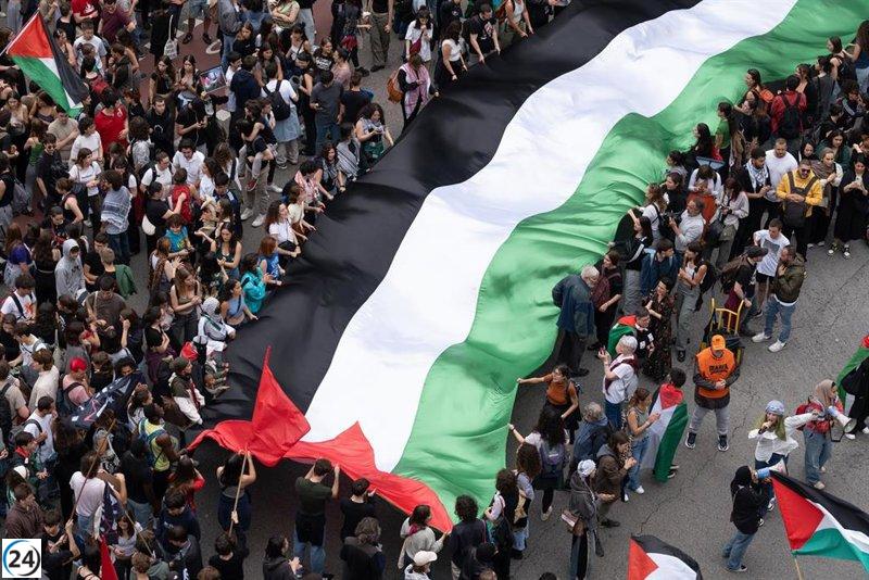 Cataluña se moviliza este miércoles en huelga contra el conflicto en Gaza.