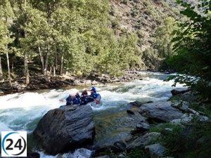 Culmina la temporada de actividades acuáticas en el río Noguera Pallaresa, Lleida.