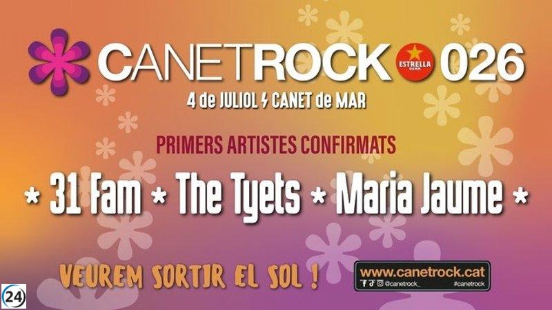 Canet Rock 2026 revela artistas: 31 Fam, The Tyets y Maria Jaume.