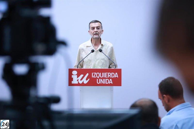 Maíllo (IU) promete una coalición unitaria de izquierdas para las elecciones de 2027.