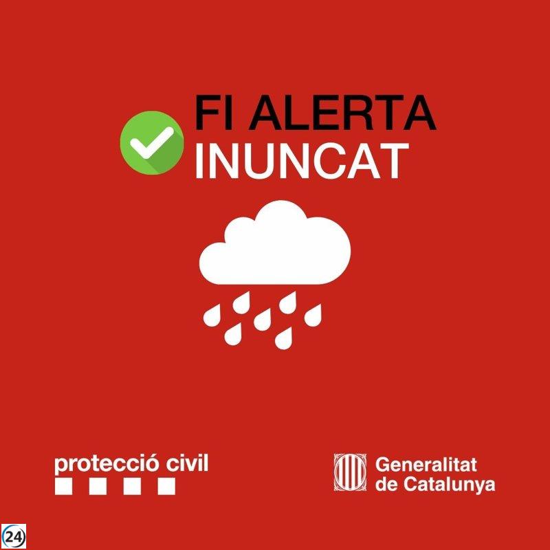 Inuncat desactivado y el noroeste de Cataluña en prealerta por lluvias.