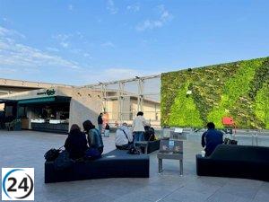 Barcelona implementa jardines verticales en la Terminal T2 del aeropuerto