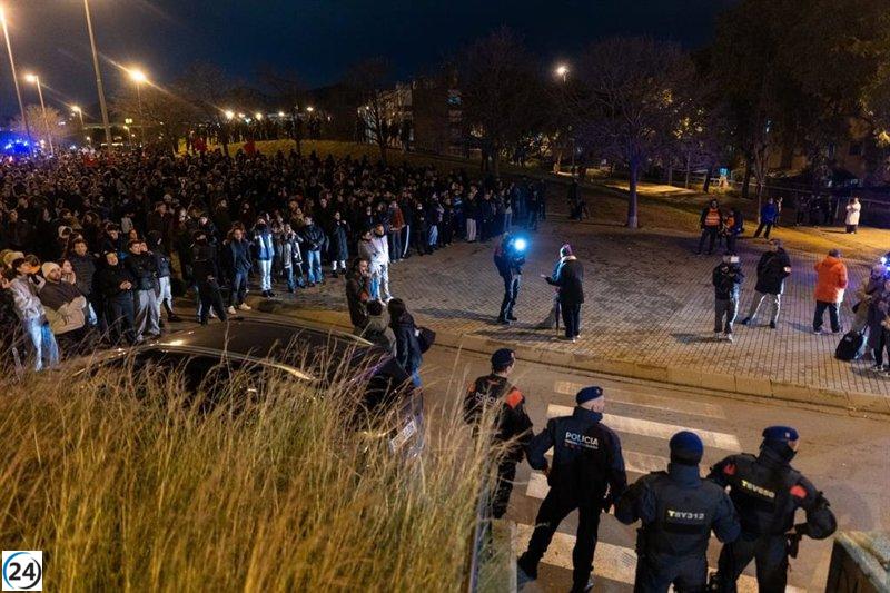 Protestas en Badalona por el desalojo de ocupantes del B9.
