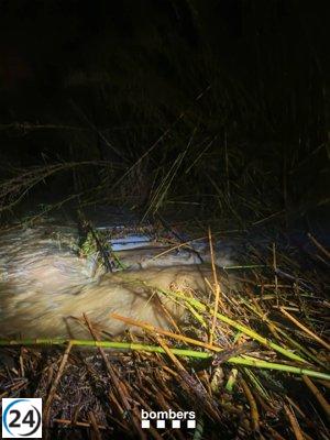 Encuentran el coche del desaparecido en el temporal de Palau-sator, Girona.