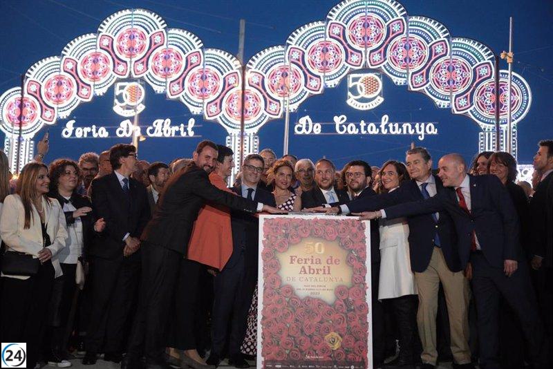 Políticos separatistas inauguran la Feria de Abril en Cataluña.