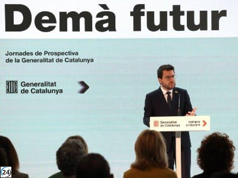 Aragonès defiende el papel del sector público en la transformación de Cataluña.
