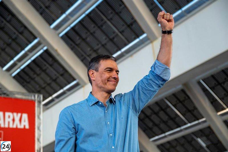 Pedro Sánchez finaliza campaña en Cataluña con eventos en Lleida, Tarragona y Barcelona.