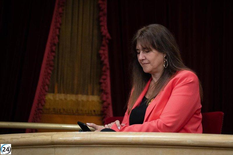Parlament alega que Borràs aún no ha tomado su escaño debido a su pendencia en el TS.
