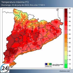 Vinebre, primer municipio en Catalunya en superar los 40 grados en 2023.
