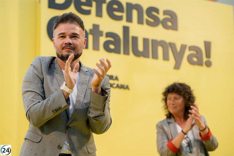 Rufián cree que fortalecer a ERC y Bildu es crucial para que el PSOE haga un acuerdo de izquierdas.