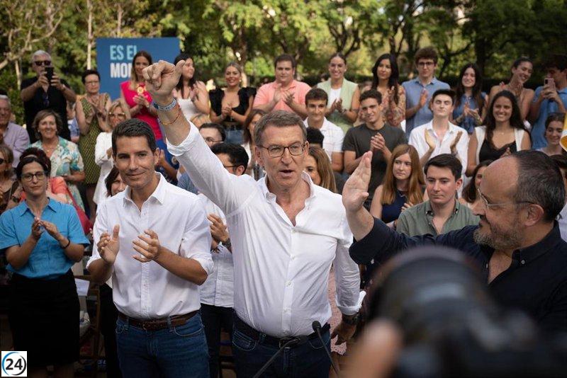 Feijóo busca apoyo en Cataluña entre votantes nacionalistas, de Podemos y anti-división, excluyendo a Vox.