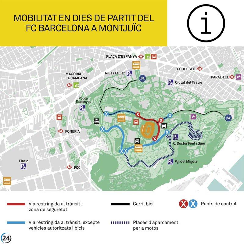Restricciones de acceso en Montjuïc por el Trofeo Joan Gamper.