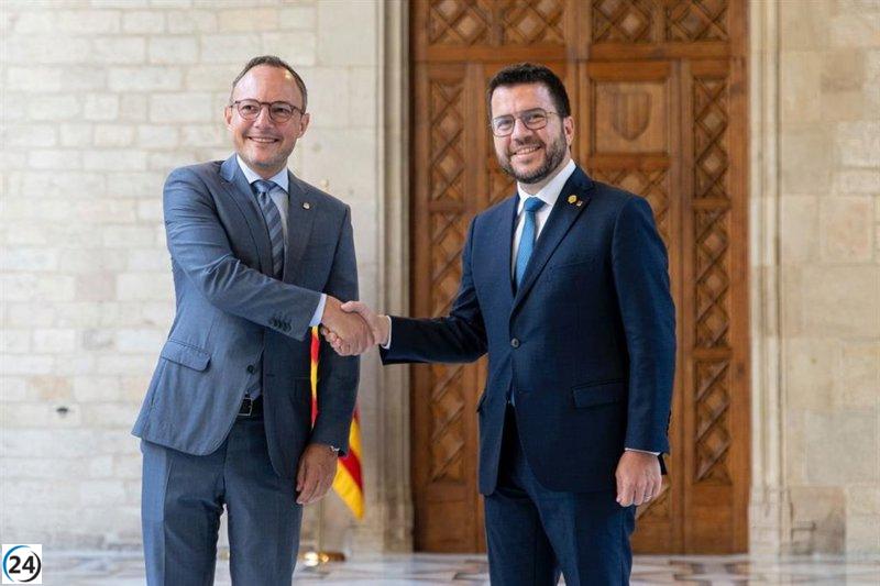 Aragonès recibe a líder de Andorra en reunión bilateral en la Generalitat