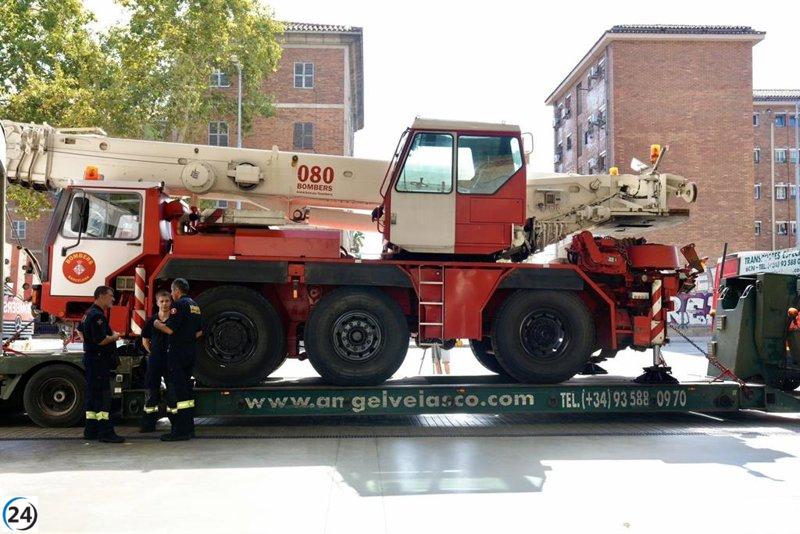 Barcelona envía ayuda humanitaria a Kiev, Ucrania: dos camiones de Bomberos y suministros.