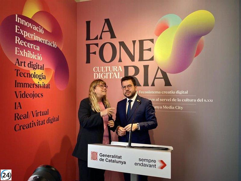 Aragonès compromete un centro de cultura digital en la Antigua Foneria de Barcelona para 2027.