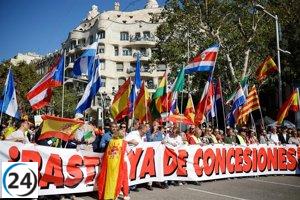 La Urbana de Barcelona informa que solo 1.000 personas se manifestaron el 12-O en comparación con los 10.000 de Espanya i Catalans.