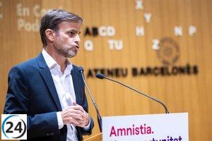 Asens pronostica un inminente acuerdo entre PSOE y Junts en las próximas horas o, a más tardar, mañana.