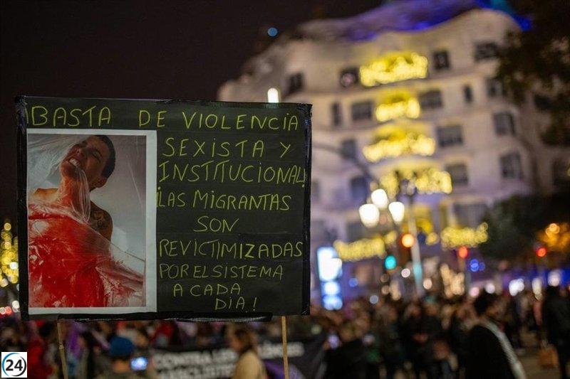 Masiva protesta en Barcelona contra la violencia machista, asegura el Ayuntamiento